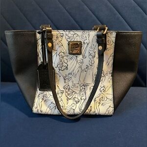 Disney Dooney & Bourke Peter Pan Black and White Sketch Tote 🧚
